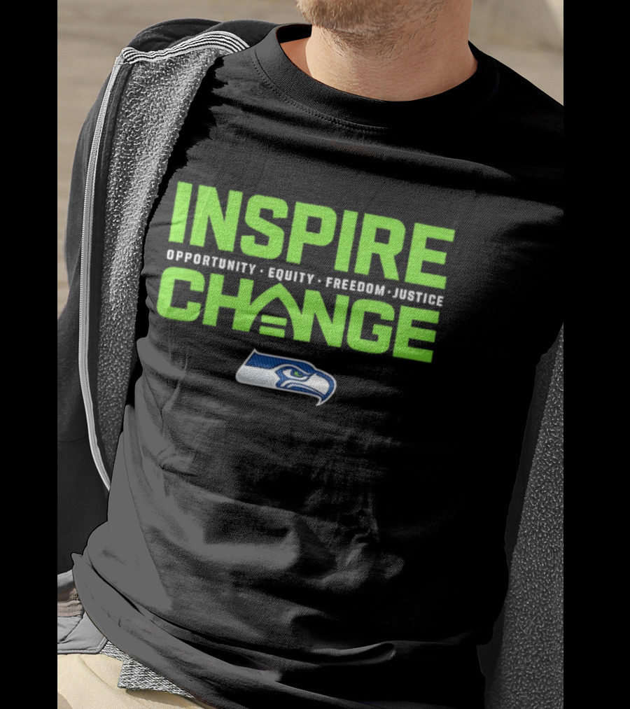 Seattle Seahawks Inspire Change Opportunity Equity Freedom Justice T-Shirt