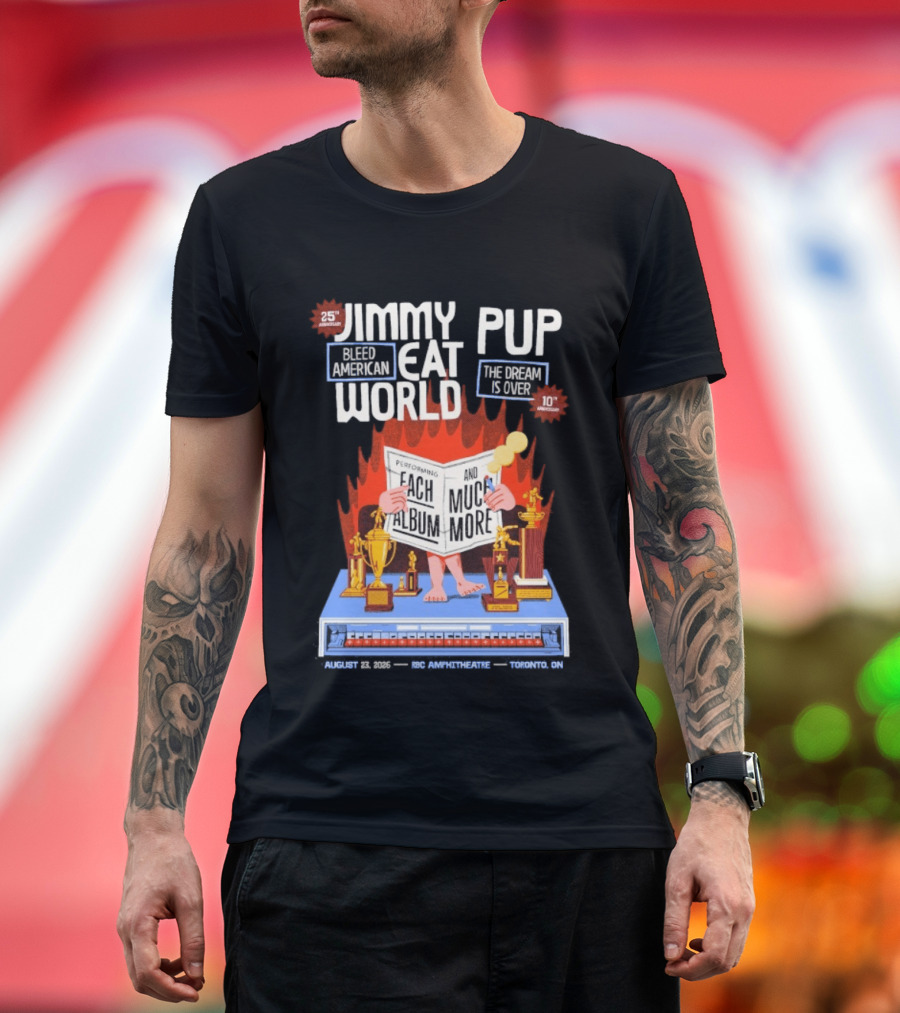 Jimmy Eat World Bleed American 25th Anniversary Pup The Dream Is Over Live August 23 2026 RBC Amphitheatre Toronto T-Shirt