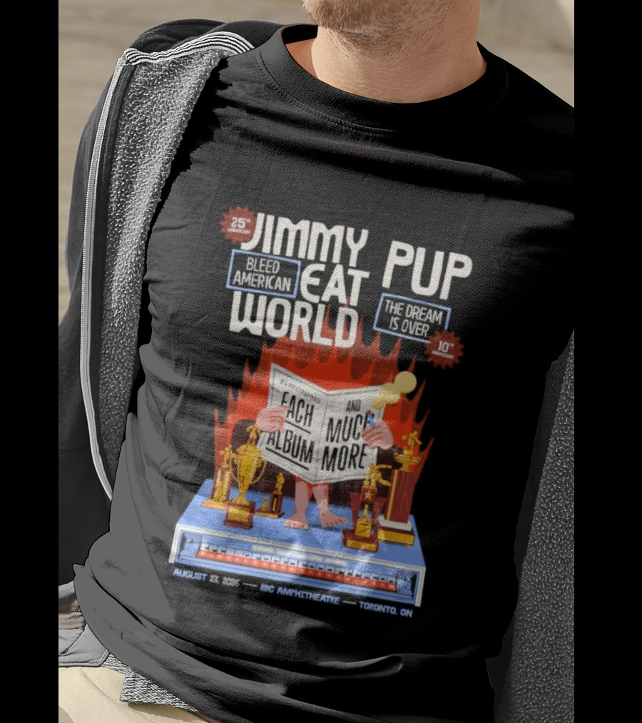 Jimmy Eat World Bleed American 25th Anniversary Pup The Dream Is Over Live August 23 2026 RBC Amphitheatre Toronto T-Shirt