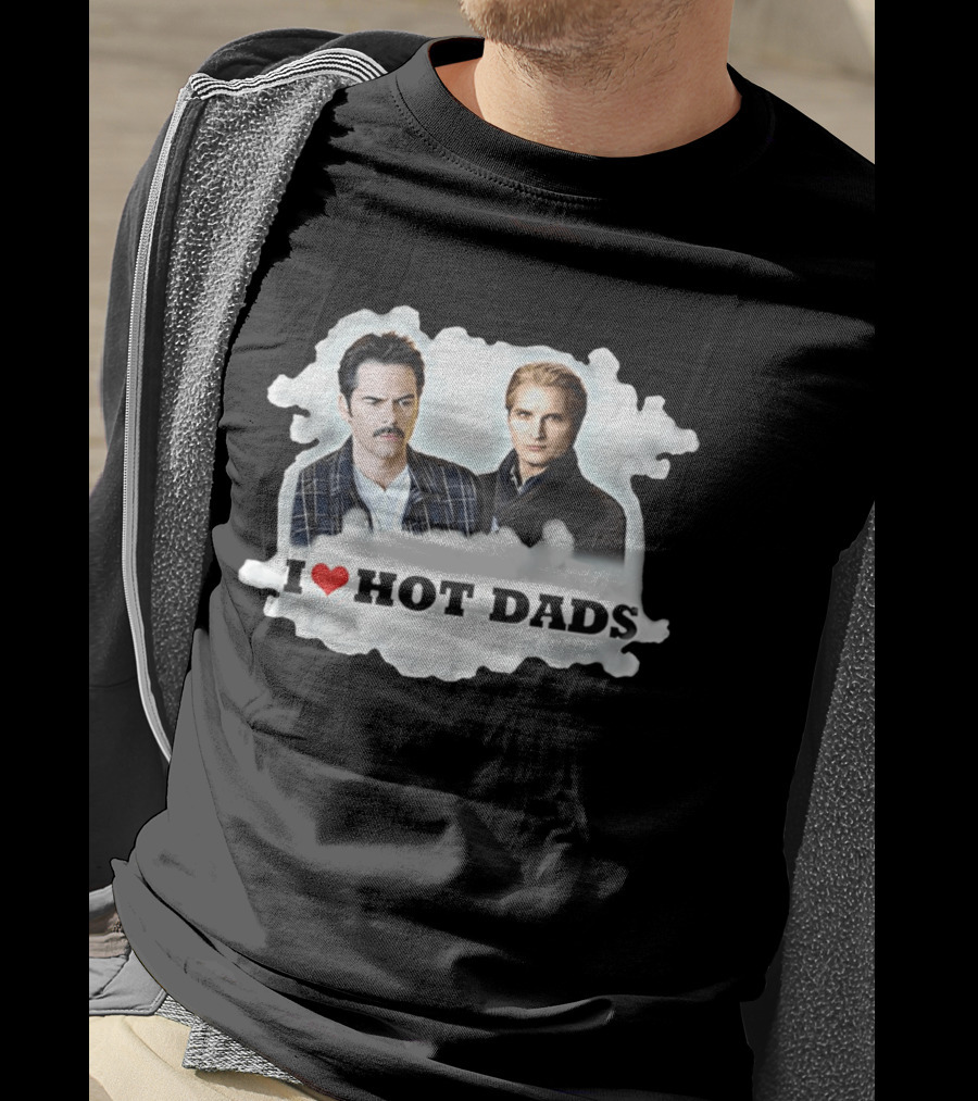 Twilight I Love Hot Dads Charlie Swan Carlisle Cullen T-Shirt