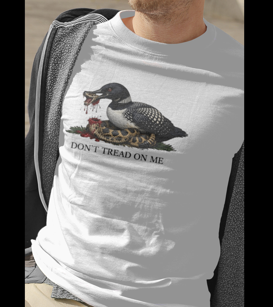 Common Loon Snake Blood Don't Tread On Me T-Shirt
