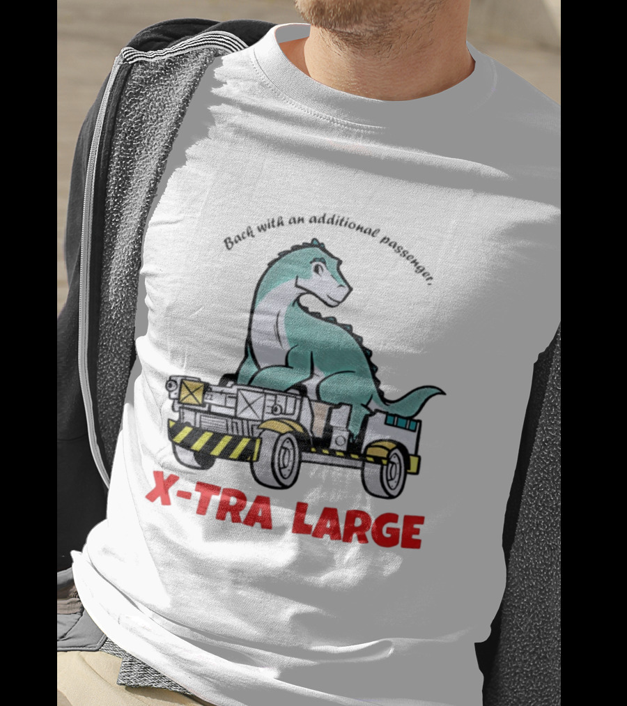 X Tra Large Dinosaur Back With An Additional Passenger T-Shirt