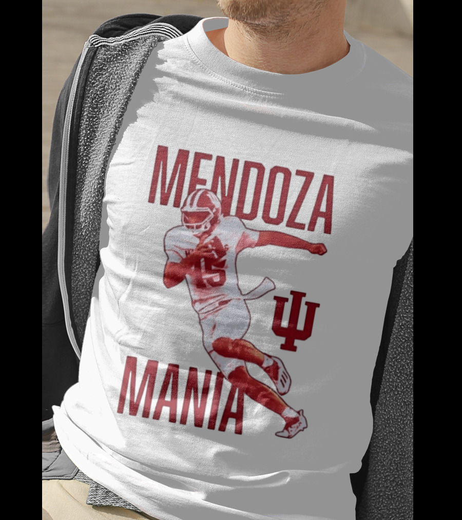 Mendoza Mania Indiana Hoosiers Football Player Action Icon IU T-Shirt