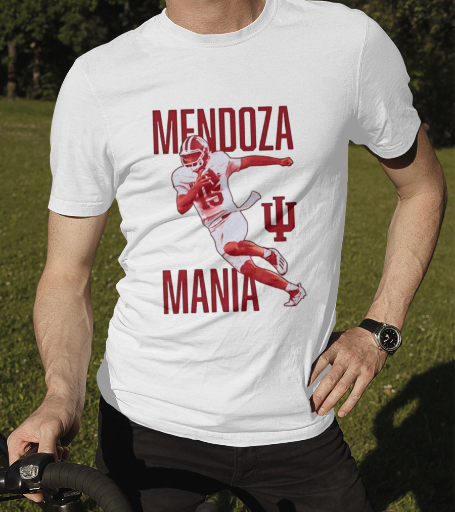 Mendoza Mania Indiana Hoosiers Football Player Action Icon IU T-Shirt
