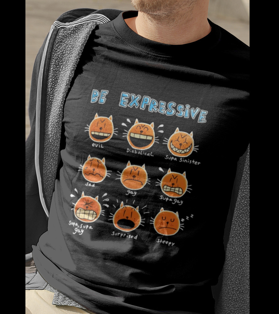 Be Expressive Petey The Cat Emoji Faces Collection T-Shirt