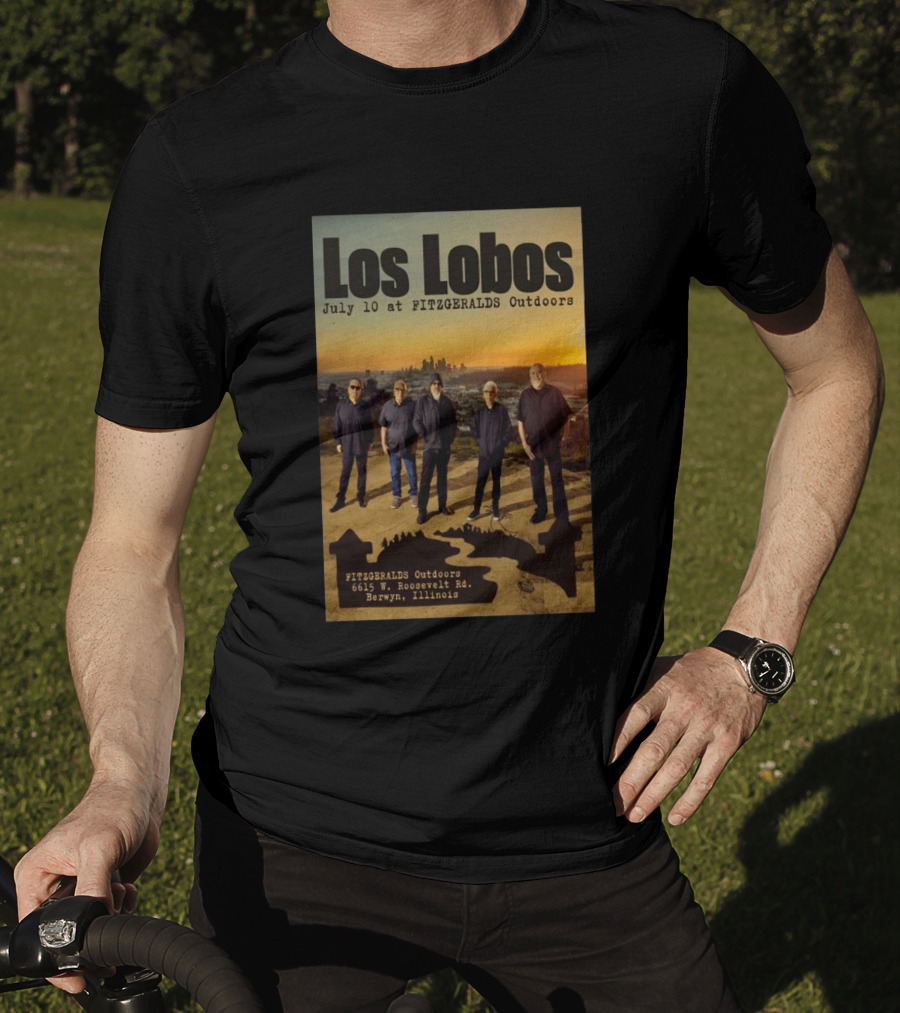 Los Lobos July 10 FitzGerald's Outdoors Berwyn Illinois Event T-Shirt