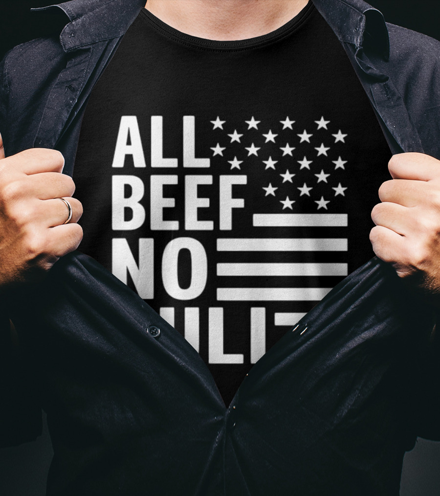 All Beef No Bull American Flag Stars Stripes T-Shirt
