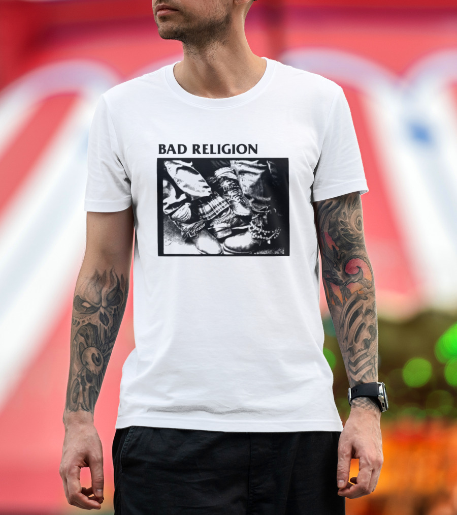 Bad Religion 80 85 Tour Punk Boots Denim Chains 2026 T-Shirt