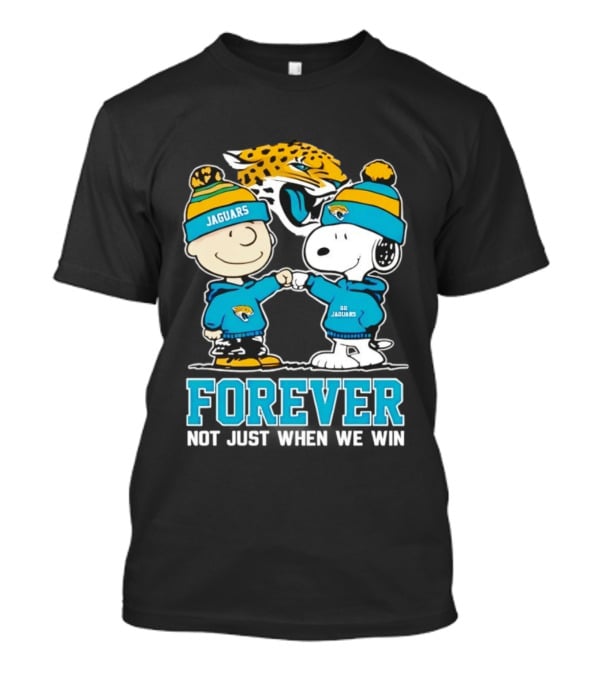 Charlie Brown Snoopy Jaguars Forever Not Just When We Win T-Shirt