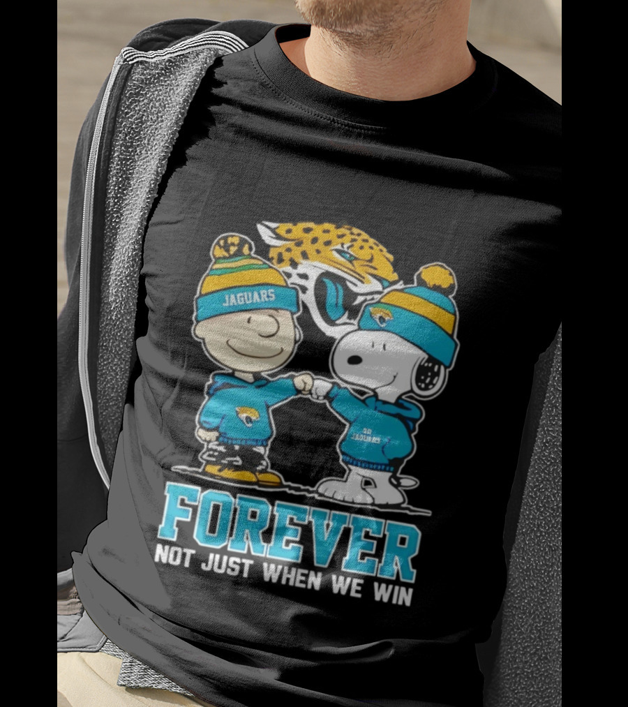 Charlie Brown Snoopy Jaguars Forever Not Just When We Win T-Shirt