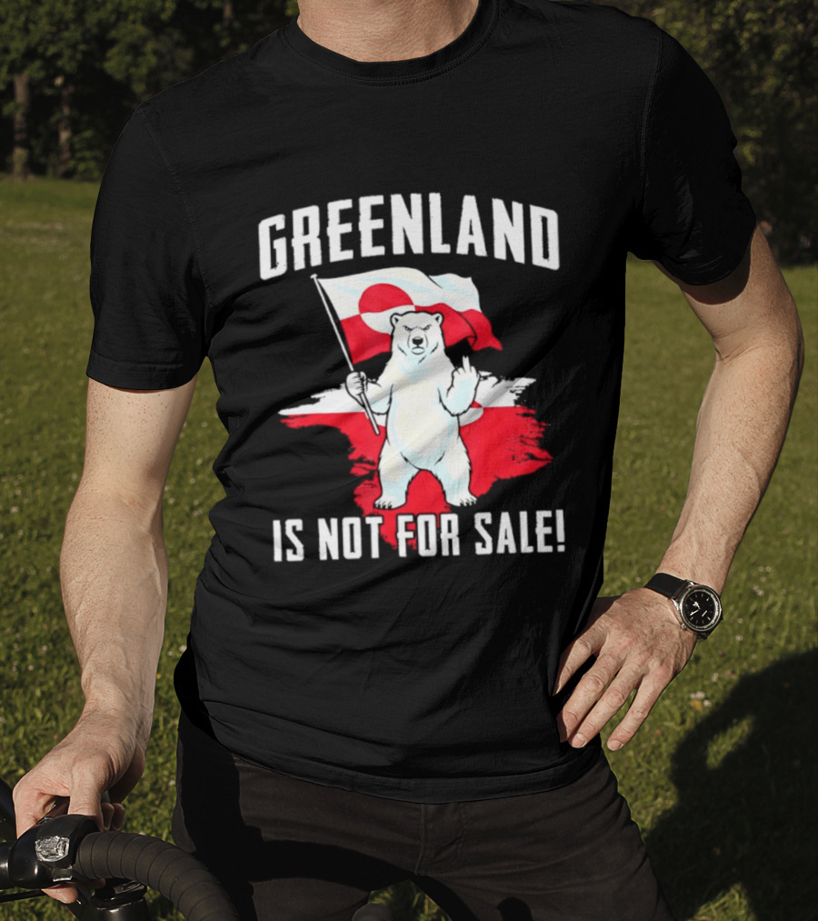 Greenland Is Not For Sale Polar Bear Flag Awareness T-Shirt