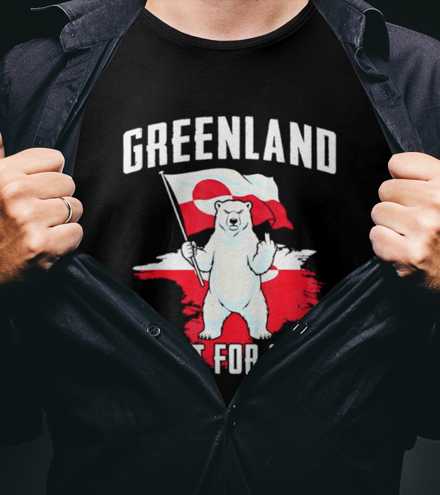 Greenland Is Not For Sale Polar Bear Flag Awareness T-Shirt