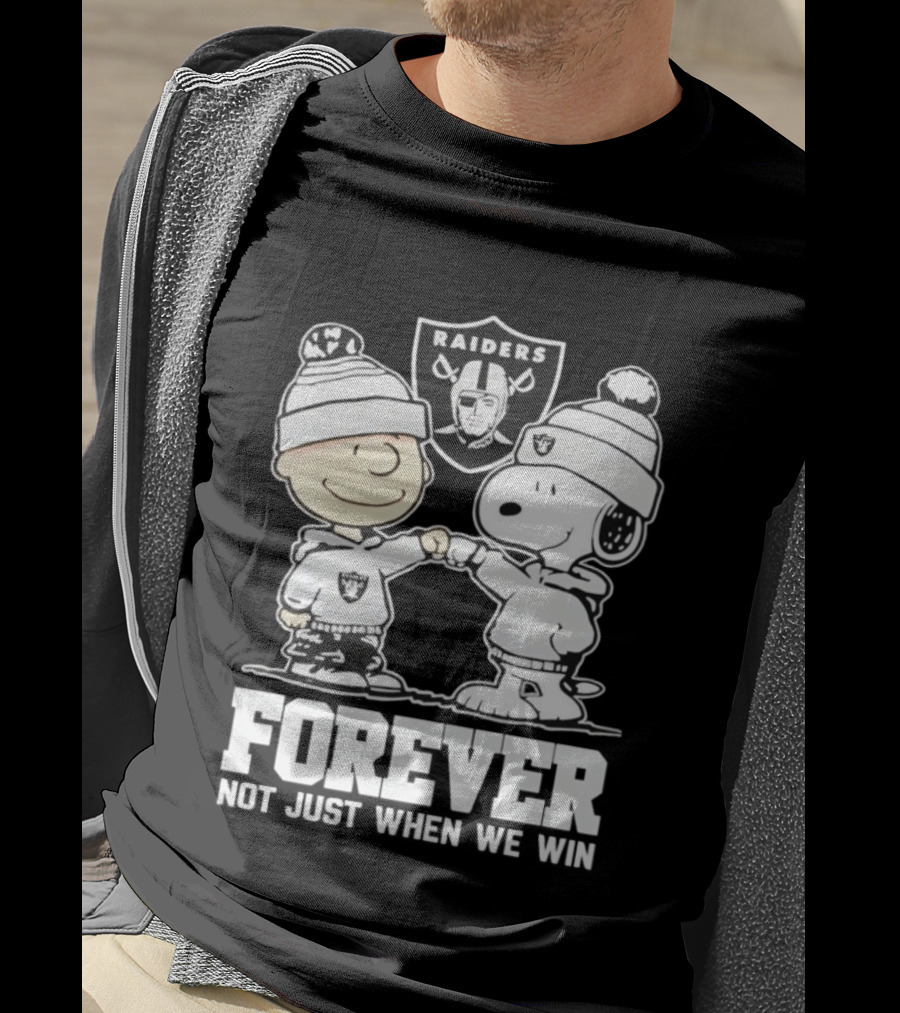 Peanuts Snoopy Charlie Brown Raiders Forever Not Just When We Win T-Shirt