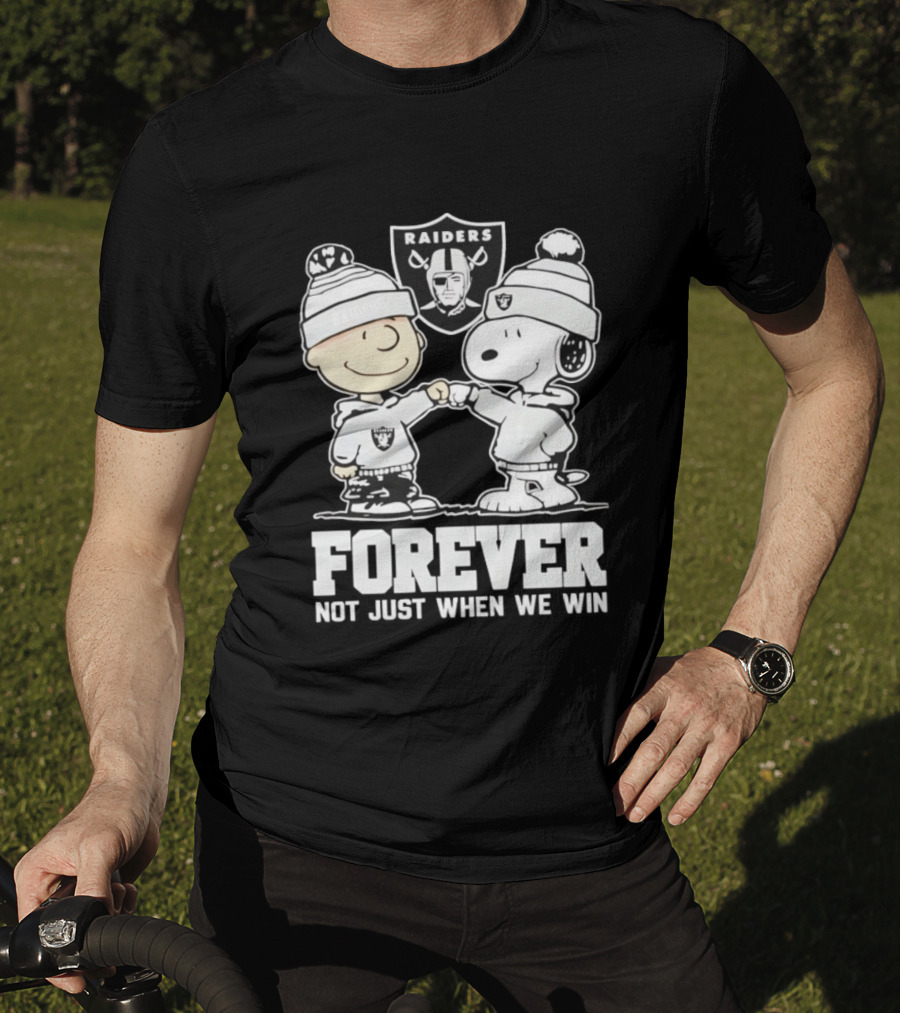 Peanuts Snoopy Charlie Brown Raiders Forever Not Just When We Win T-Shirt