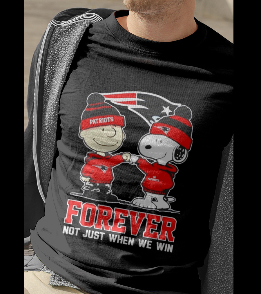 Peanut Snoopy Charlie Brown Patriots Forever Not Just When We Win T-Shirt
