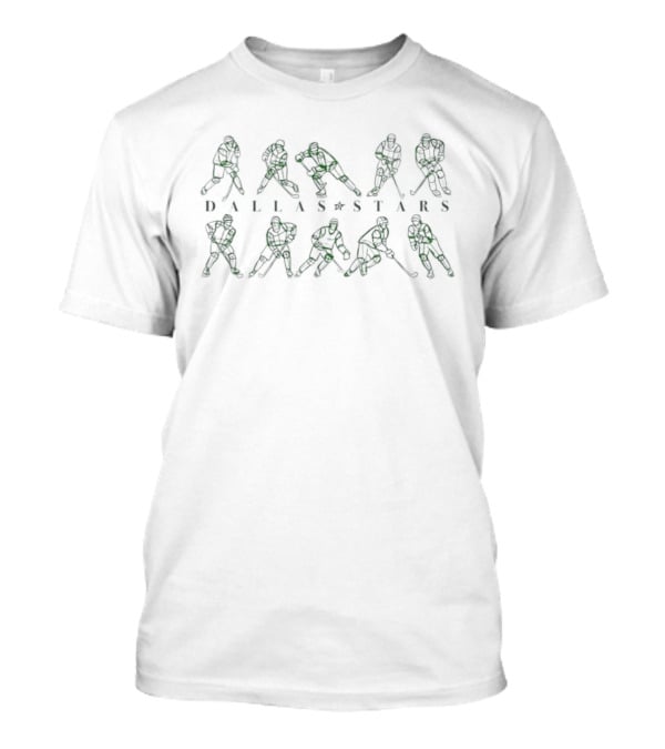 Dallas Stars Ice Hockey Players Silhouettes Team Spirit T-Shirt