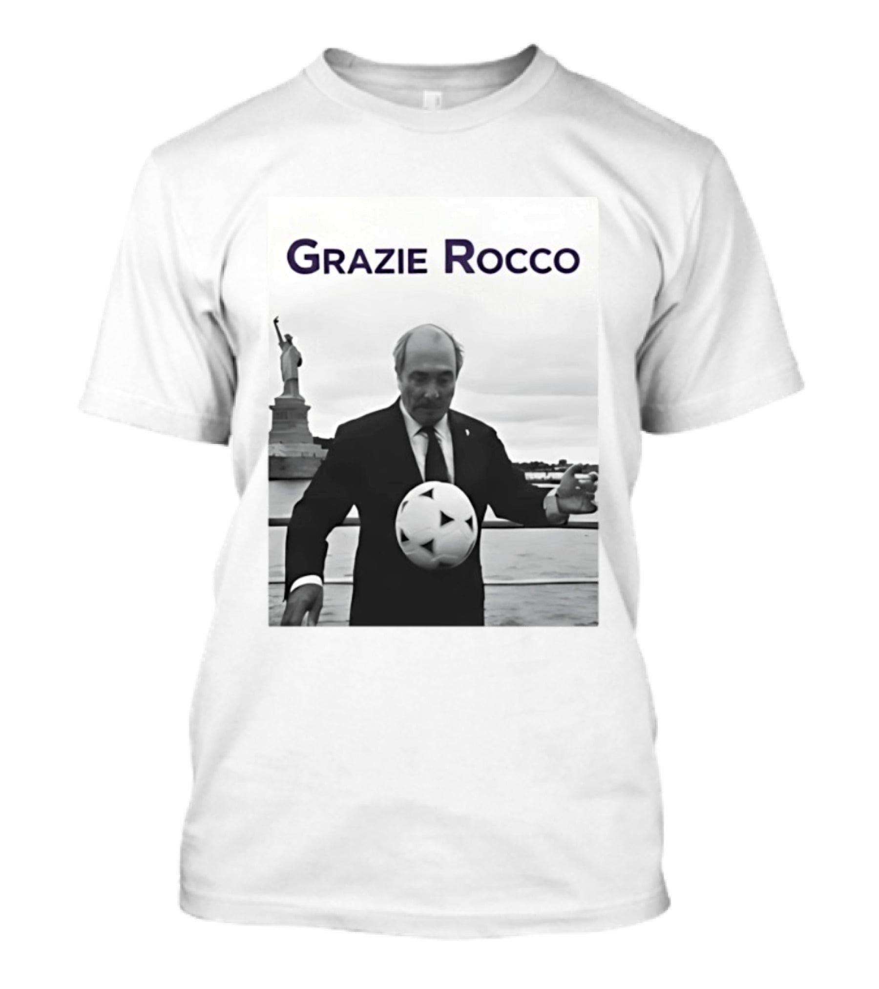 Grazie Rocco Commisso Statue Of Liberty Soccer T-Shirt