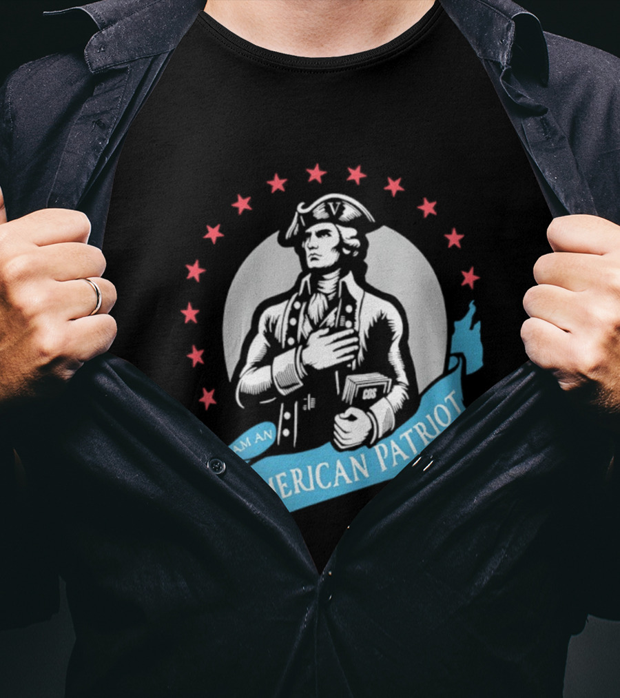 I Am An American Patriot Historical Figure With Stars T-Shirt