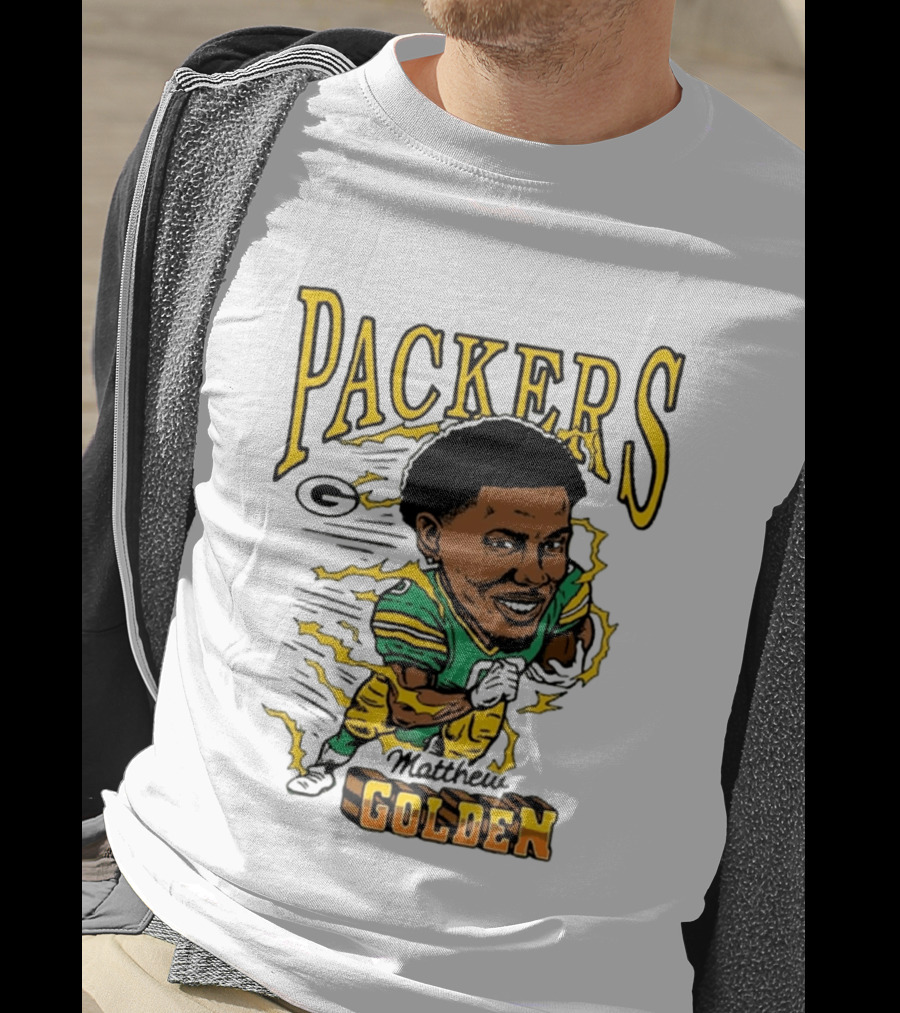 Packers Matthew Golden Caricature Homage T-Shirt