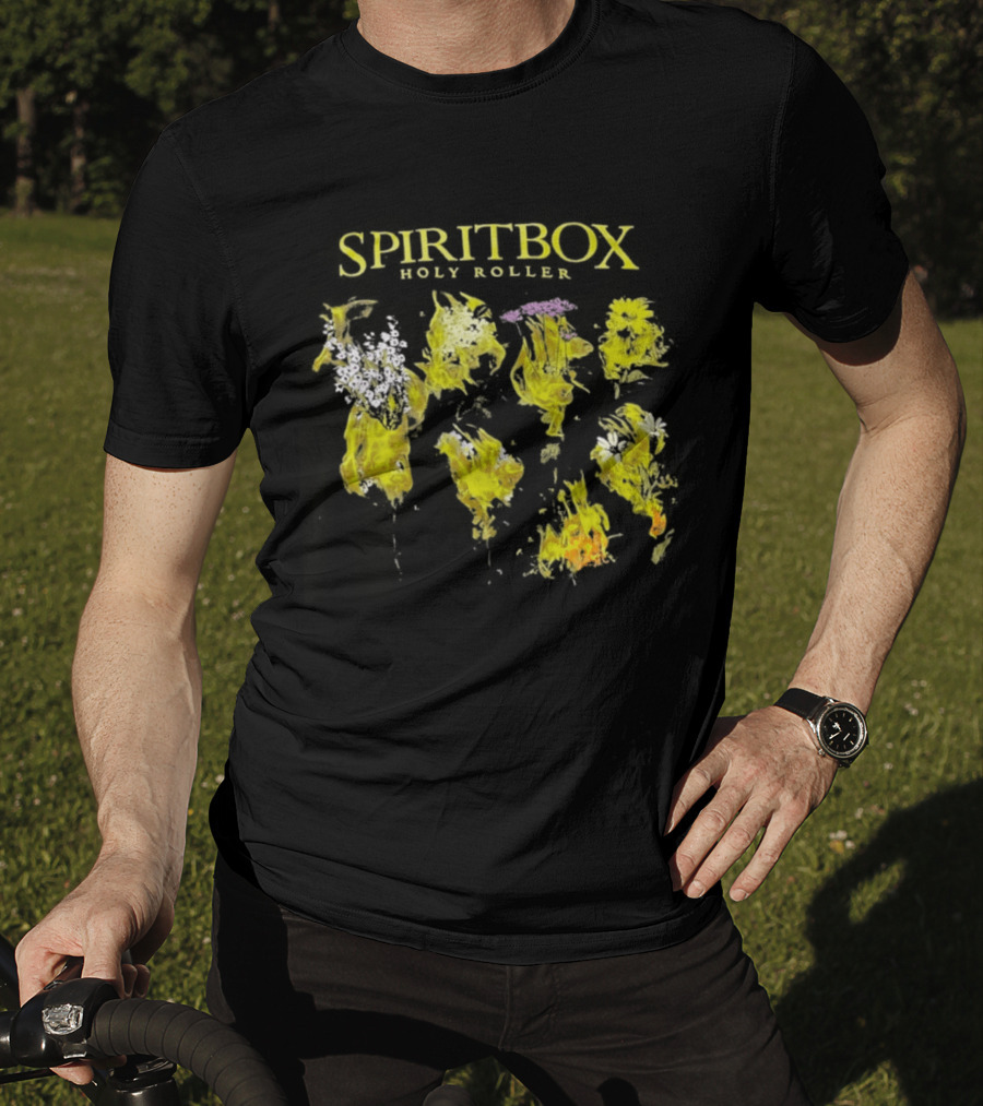 SPIRITBOX Holy Roller Yellow Floral T-Shirt