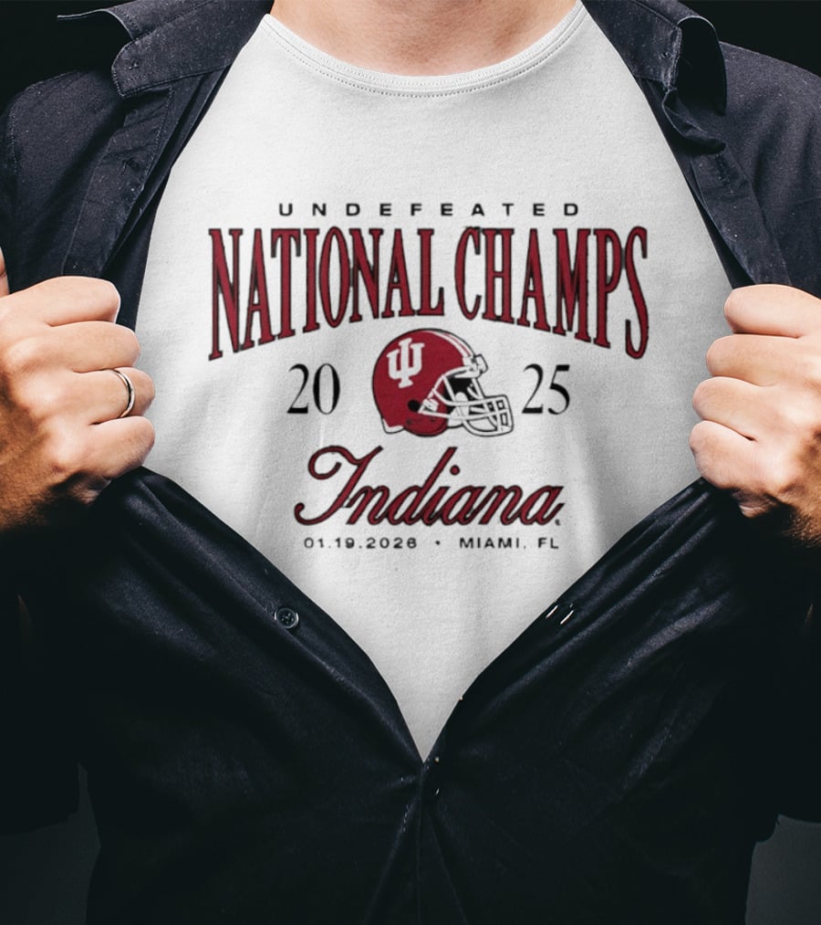 Indiana Hoosiers Undefeated National Champs 2025 Miami 01.19.2026 T-Shirt