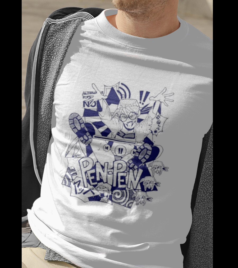 Pen Pen Alterna Ve Abstract Character Blue Vibes T-Shirt