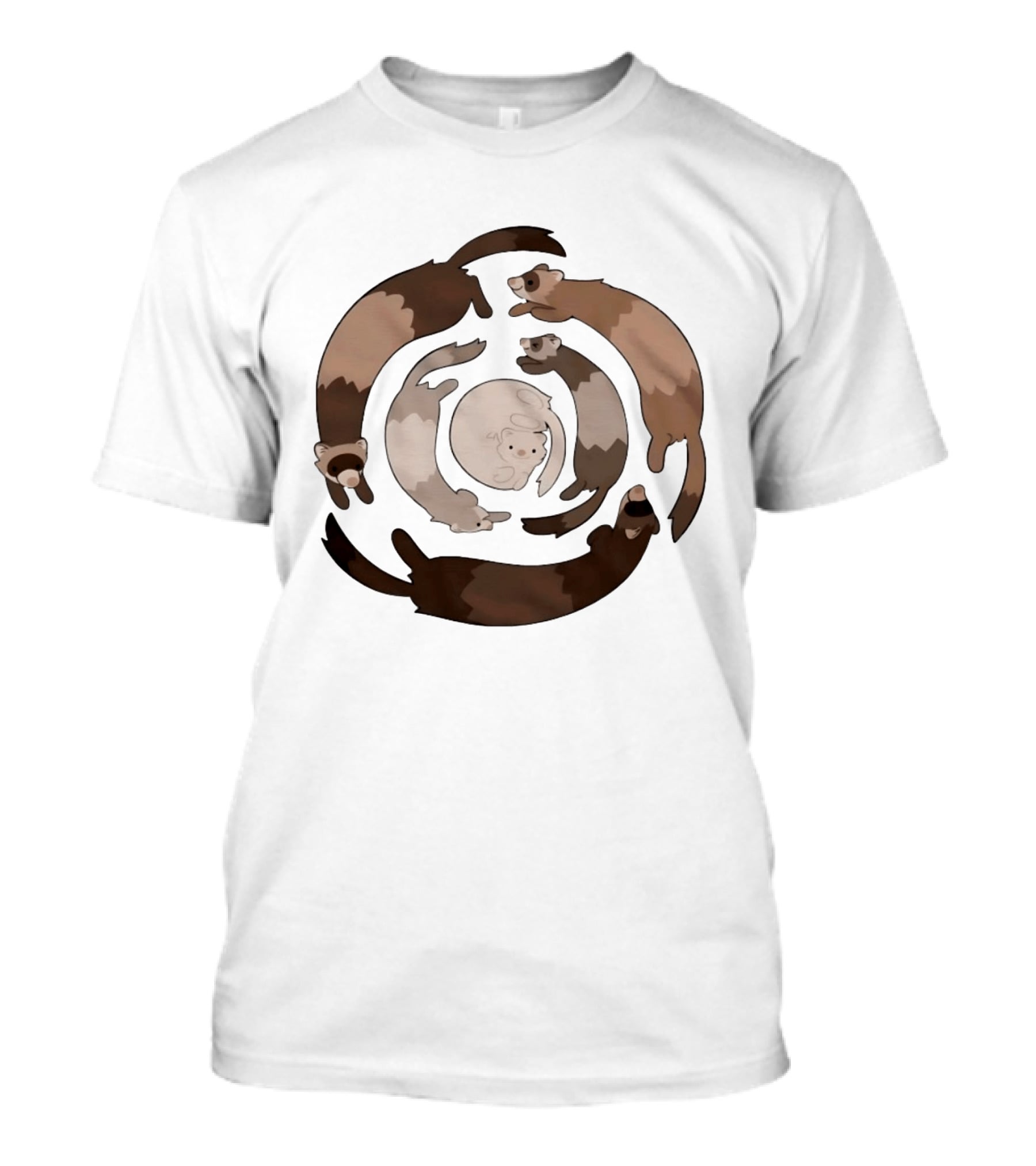 Pirate Software Humane World Animals Ferret Circle T-Shirt