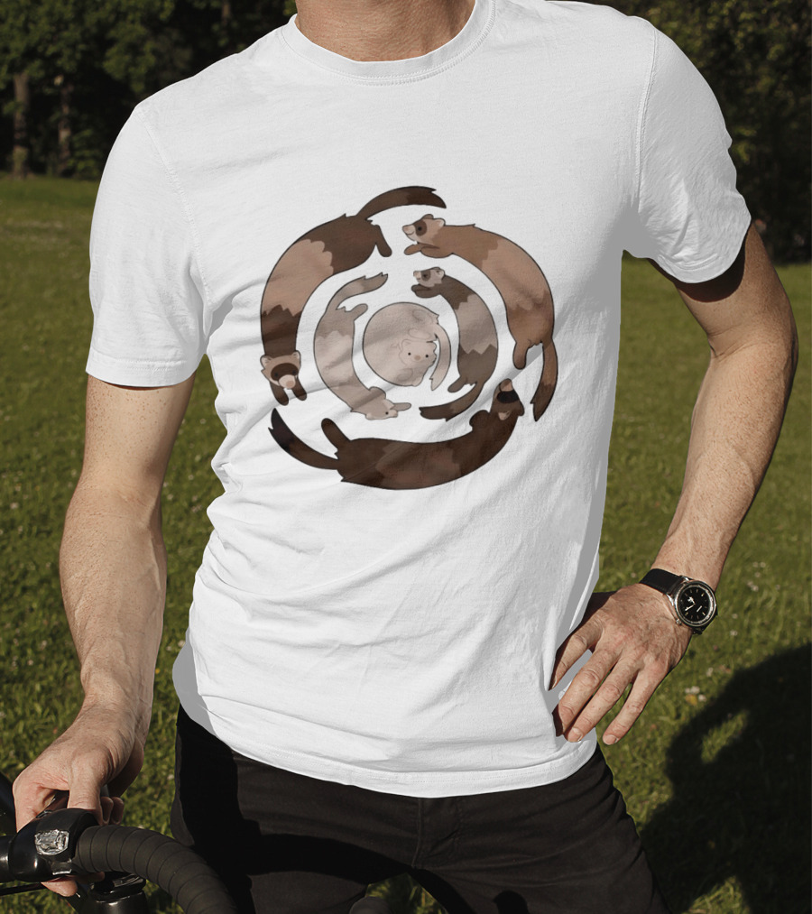 Pirate Software Humane World Animals Ferret Circle T-Shirt