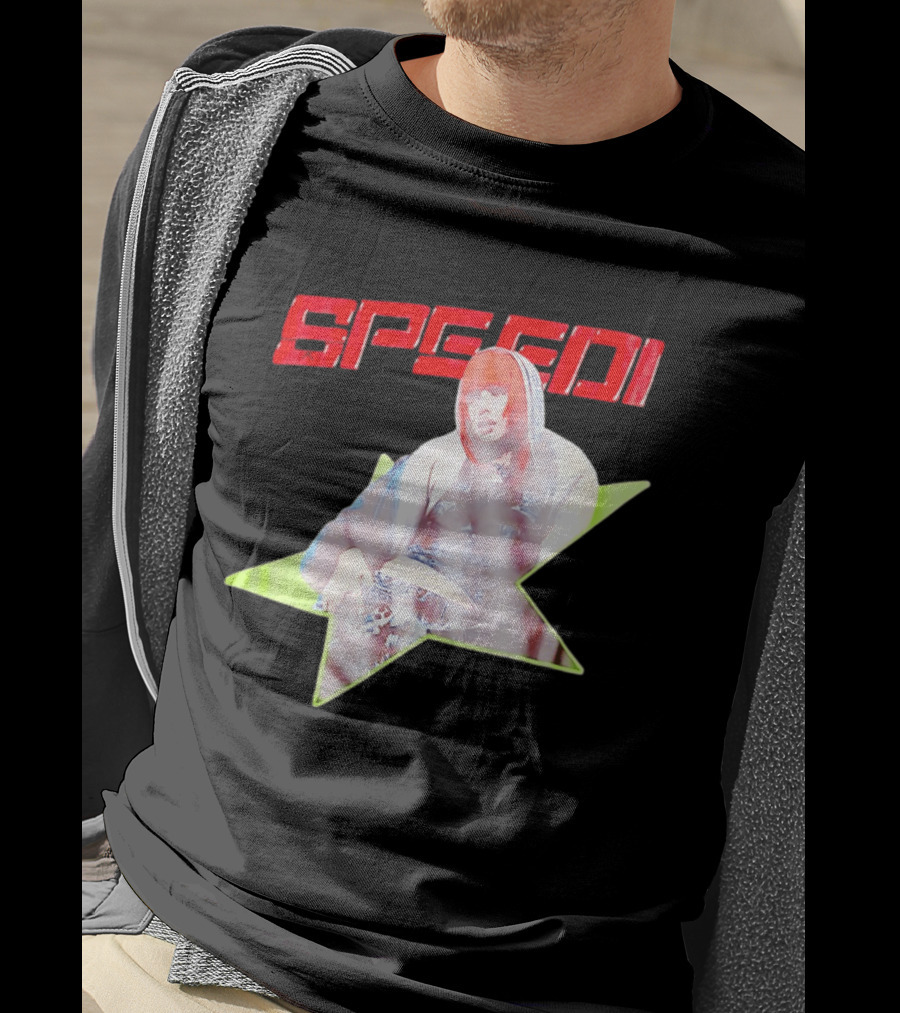 Lisa X AlterEgo Speedi Red Text Star T-Shirt