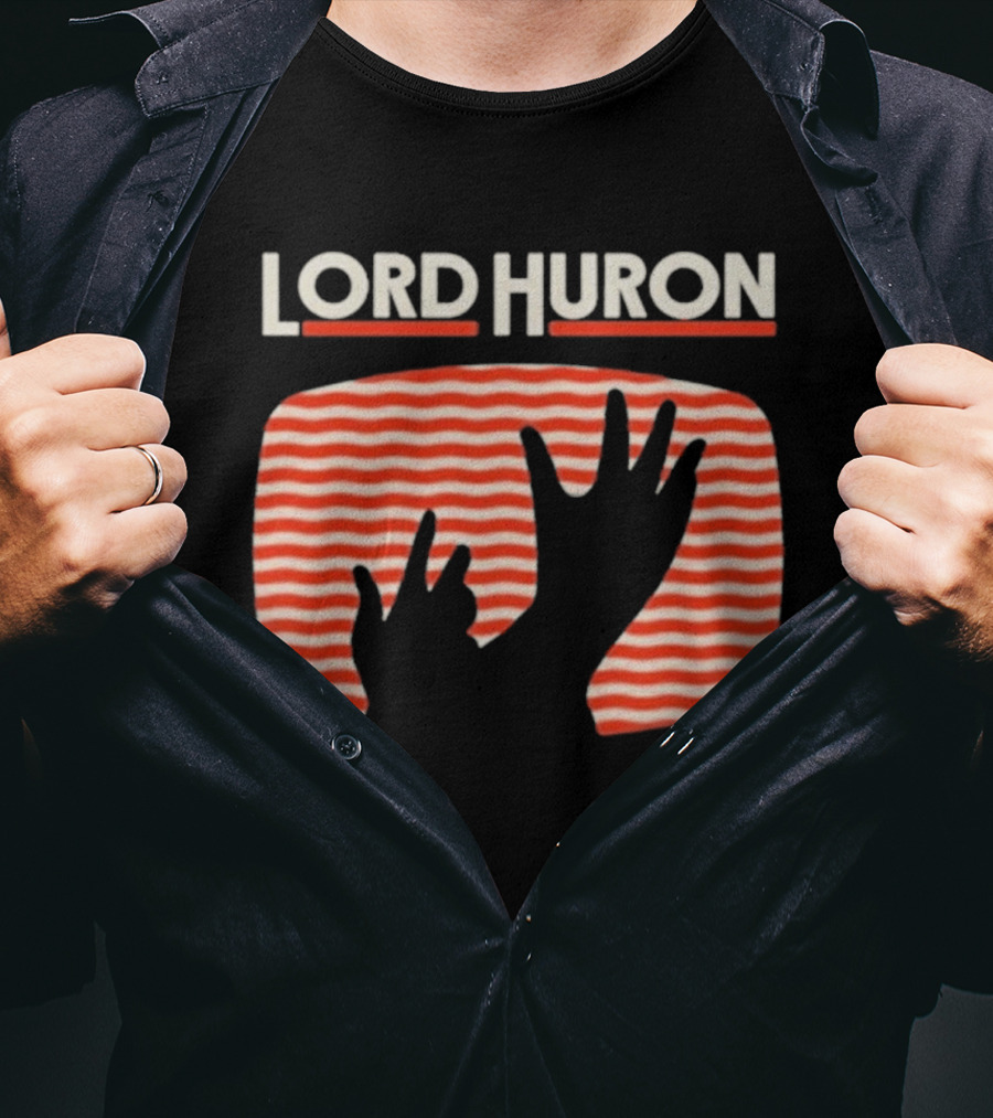 Lord Huron Signals Hand Red Stripes T-Shirt