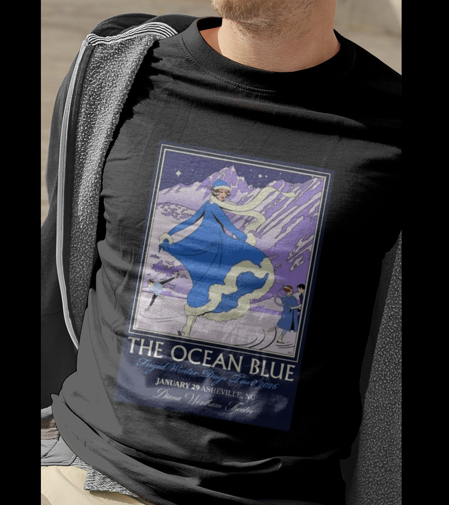 The Ocean Blue Frigid Winter Days Tour 2026 January 29 Asheville NC Diana Wortham Theatre T-Shirt