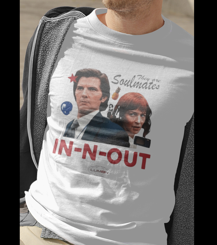 Severance They Are Soulmates IN N OUT Retro Style Pop Culture Reference T-Shirt