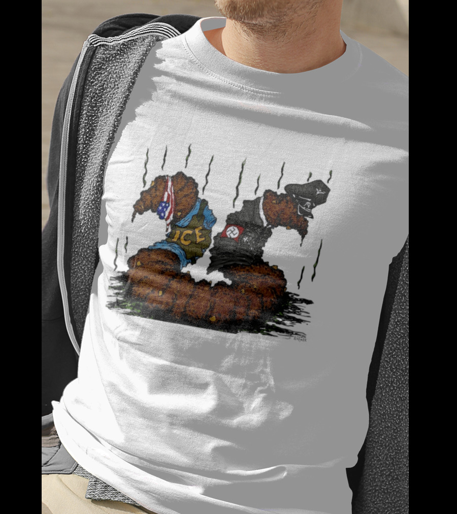 United States Immigration ICE And Nazi Germany Comparison Symbolism T-Shirt