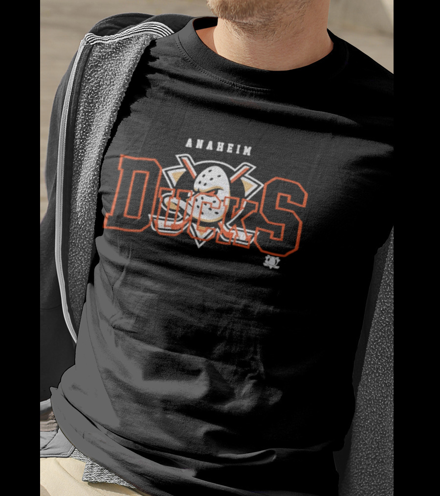 Anaheim Ducks Hockey Team Iconic Mask And Sticks T-Shirt