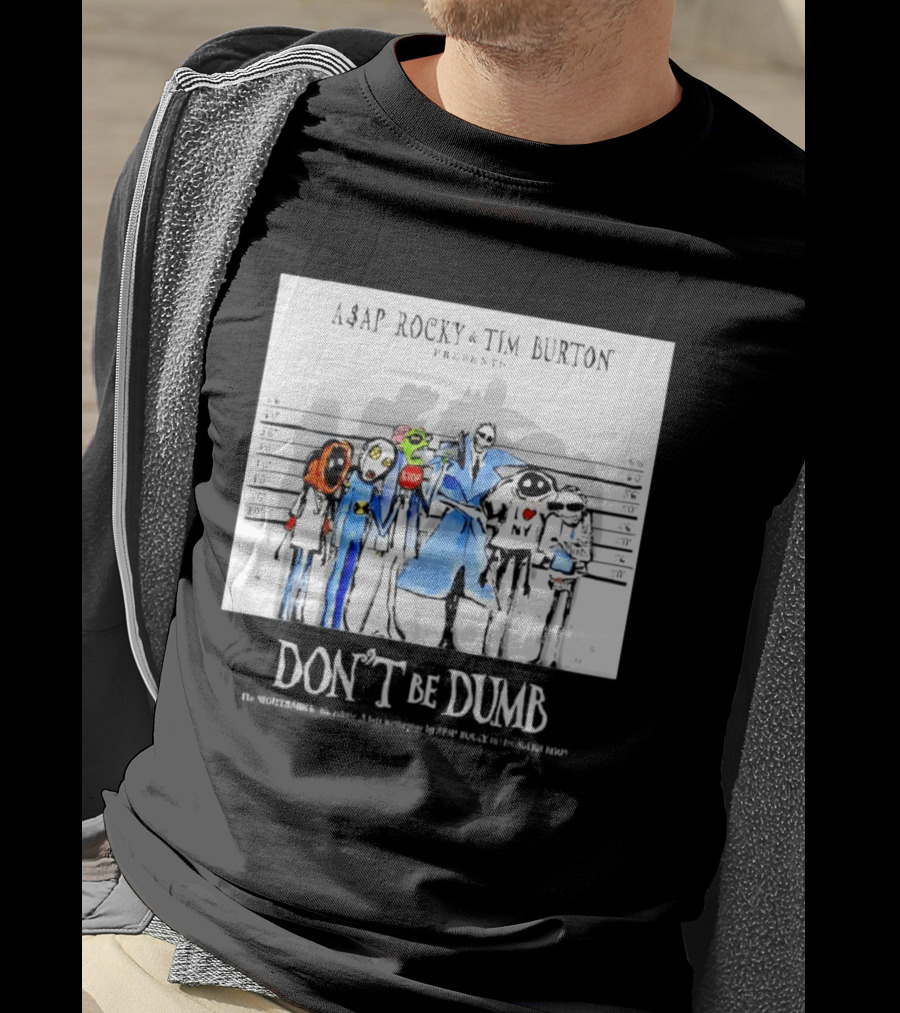 ASAP Rocky Tim Burton Presents Don't Be Dumb Shot Characters T-Shirt