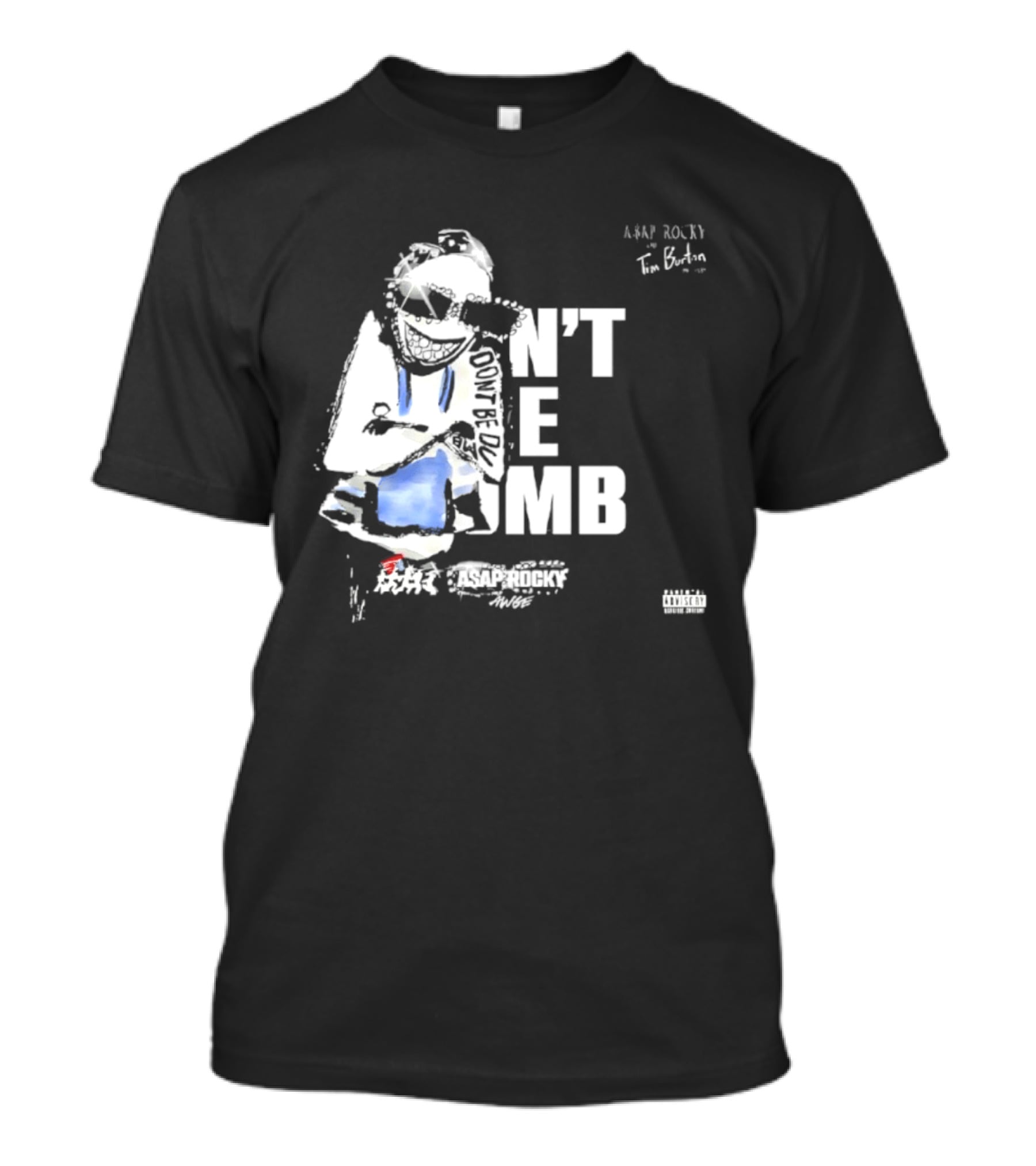 ASAP Rocky X Tim Burton Don't Be Dumb Collaboration T-Shirt