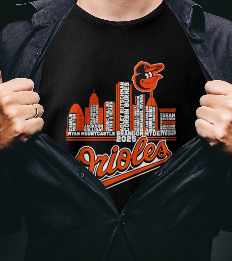 Baltimore Orioles City Skyline 2025 T-Shirt