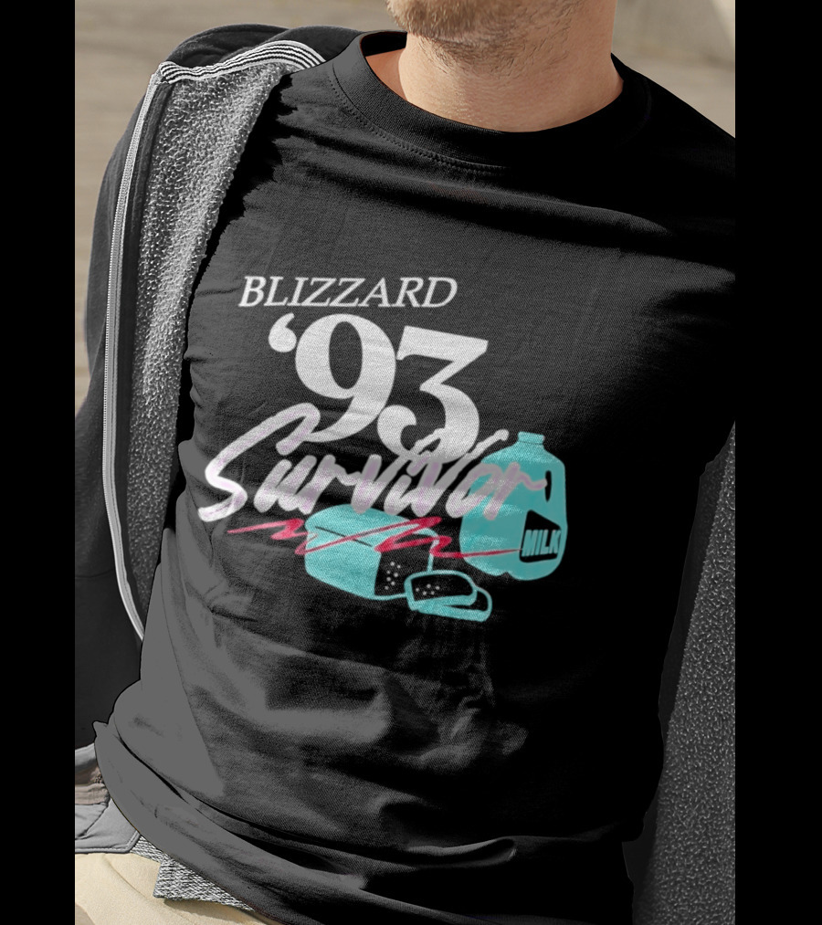 Blizzard '93 Survivor Milk Bread Humor T-Shirt