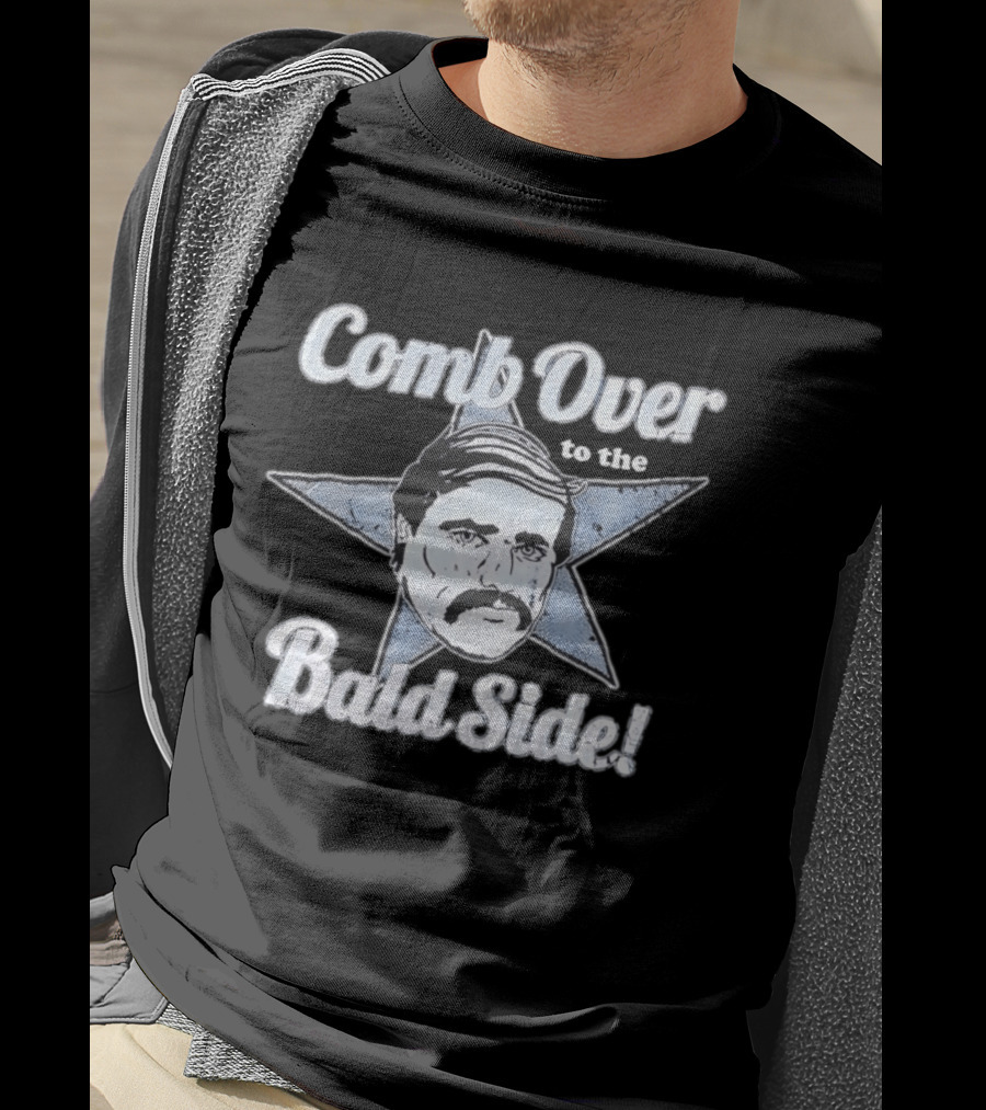 Comb Over To The Bald Side Star Face Comb Comb T-Shirt