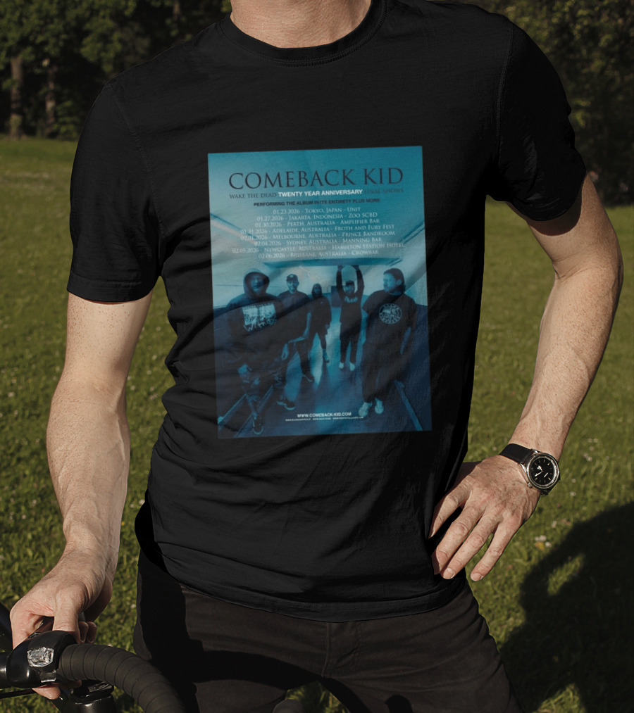 Comeback Kid Wake The Dead Twenty Year Anniversary Asia Australia Tour 2026 Dates T-Shirt