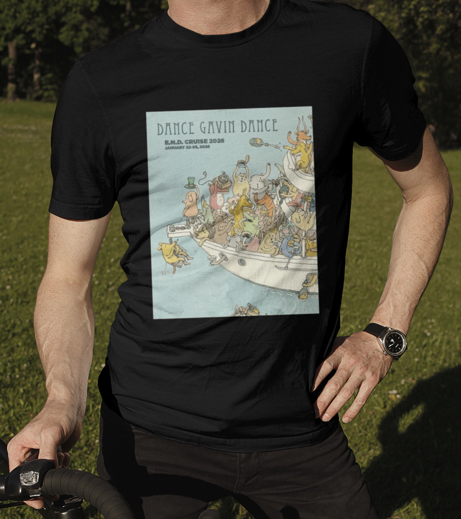 Dance Gavin Dance E.N.D. Cruise 2026 January 22 26 Whimsical Animal Party T-Shirt