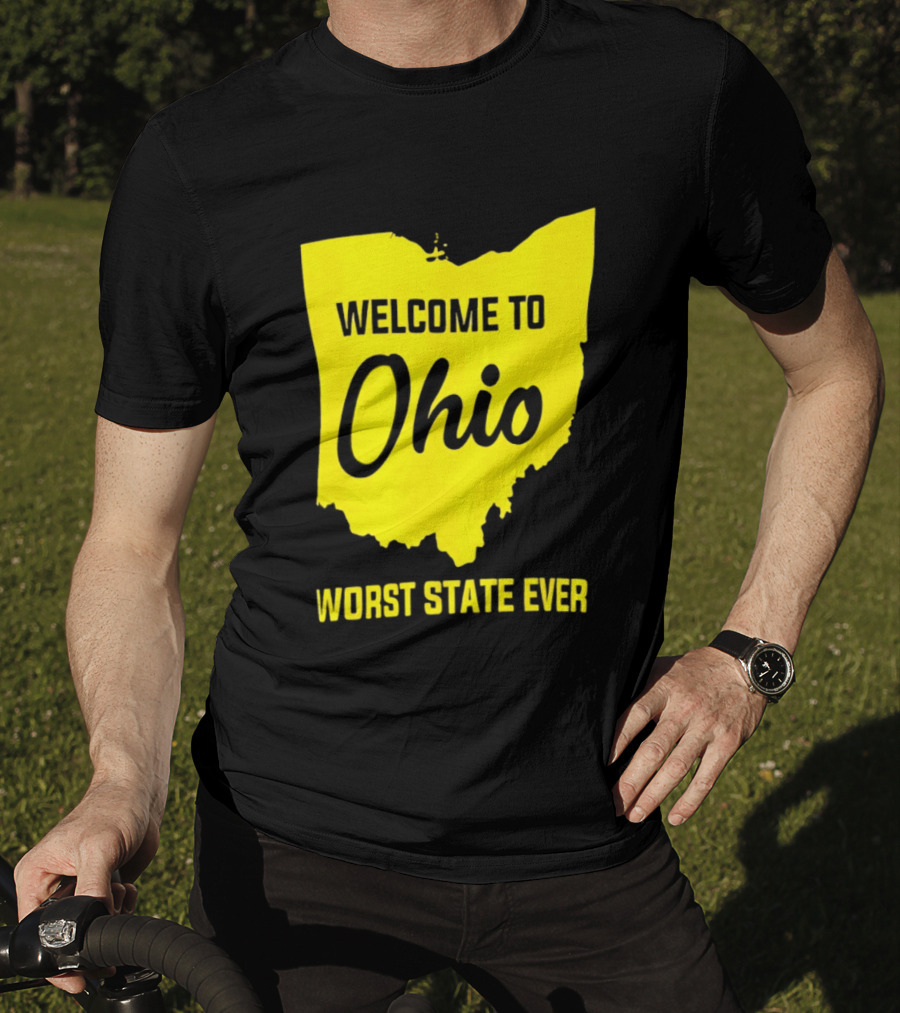 Welcome To Ohio Worst State Ever Map T-Shirt