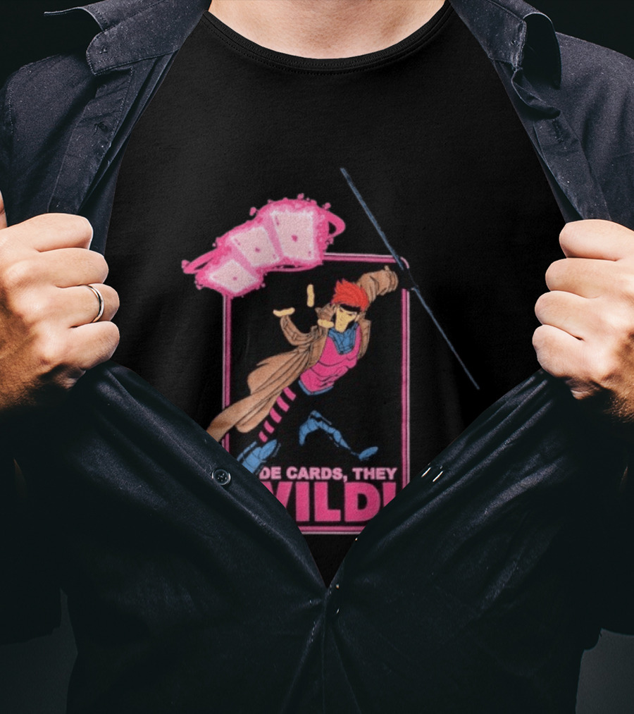 X Men 97 De Cards They Wild Aces Gambit Playing Cards T-Shirt