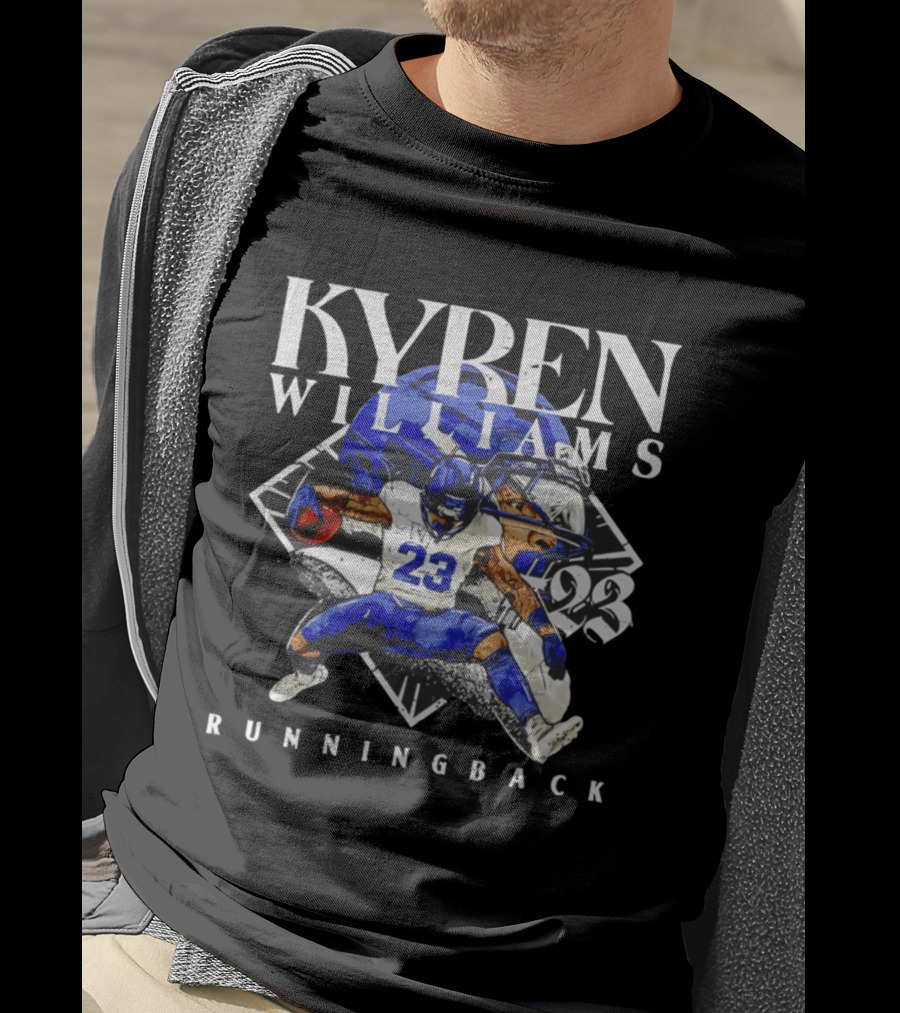 Kyren Williams 23 Los Angeles Rams Hurdle Running Back 2023 T-Shirt