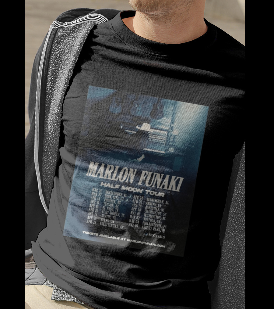 Marlon Funaki Half Moon Tour 2026 Dates Cities And Ticket Info T-Shirt