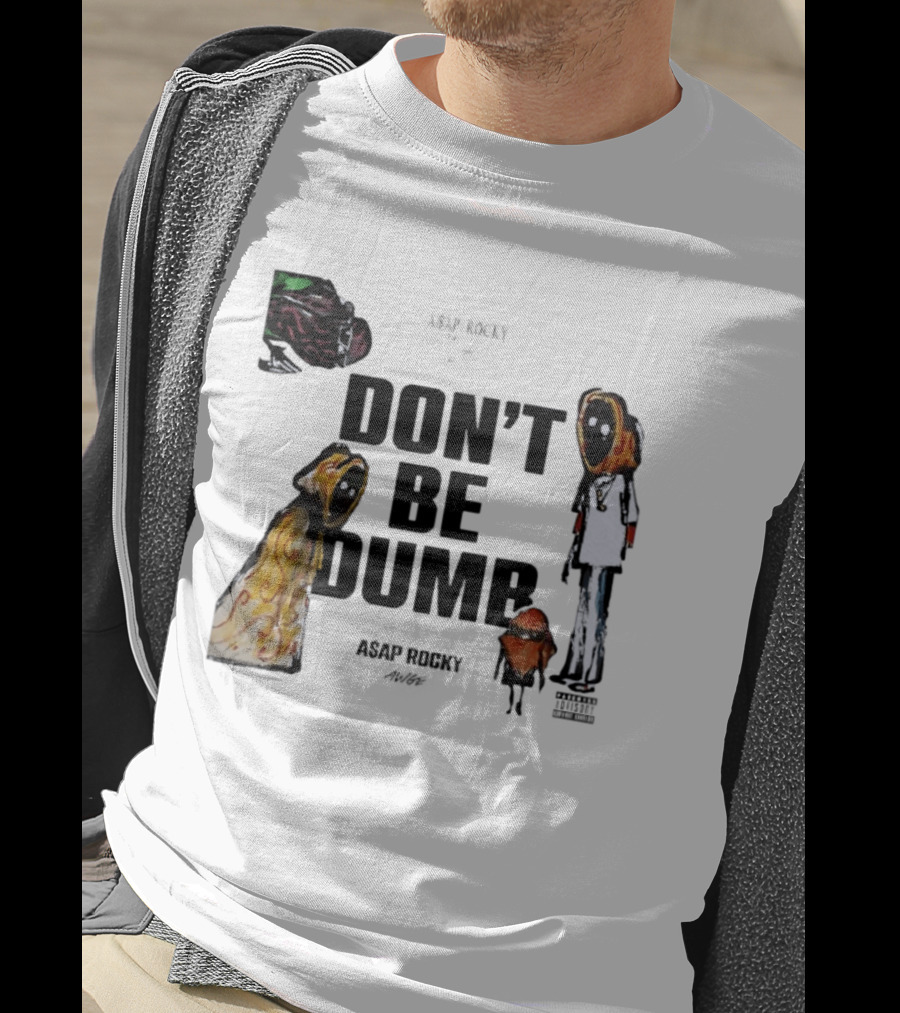 ASAP Rocky X Tim Burton Don't Be Dumb Character Collab T-Shirt