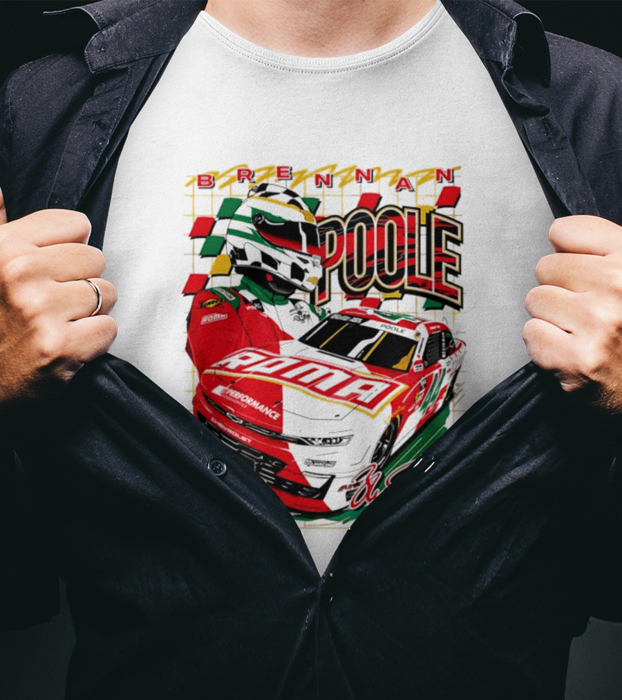 Brennan Poole 44 Roma Performance Motorsports Racing Suit Daytona Race Day T-Shirt