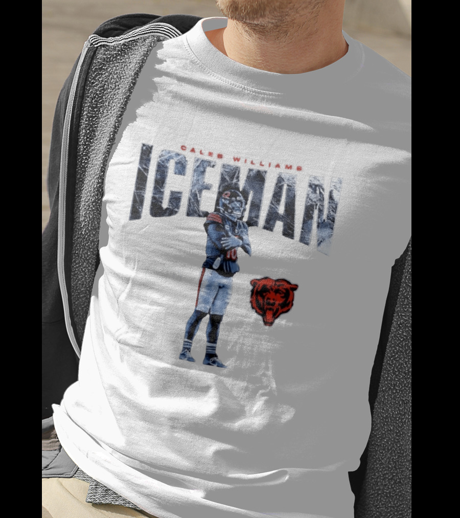 Caleb Williams Chicago Bears Iceman Football Team Roaring Sports T-Shirt