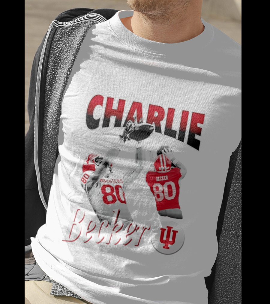 Charlie Becker Indiana Hoosiers Football 80 Receiver Catch IU T-Shirt