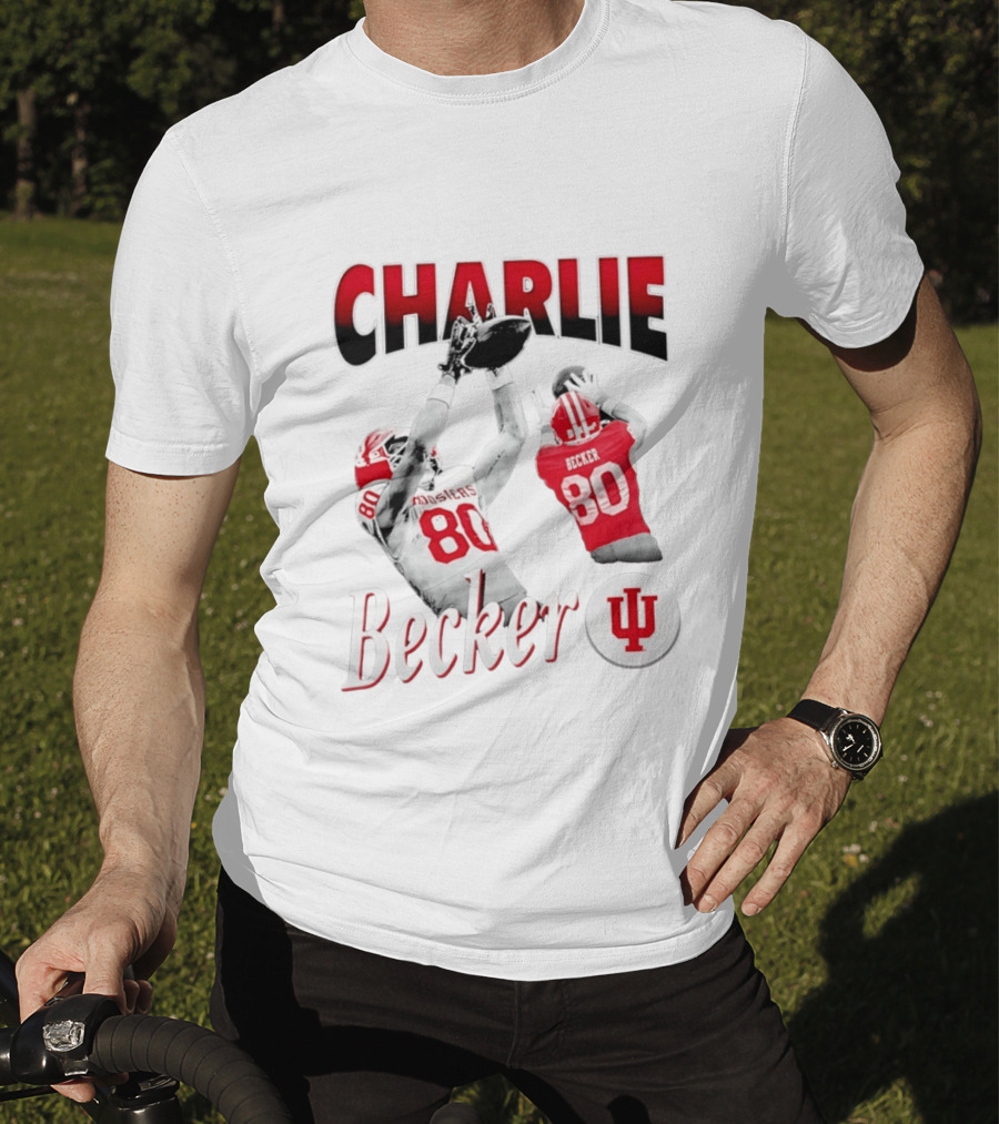 Charlie Becker Indiana Hoosiers Football 80 Receiver Catch IU T-Shirt